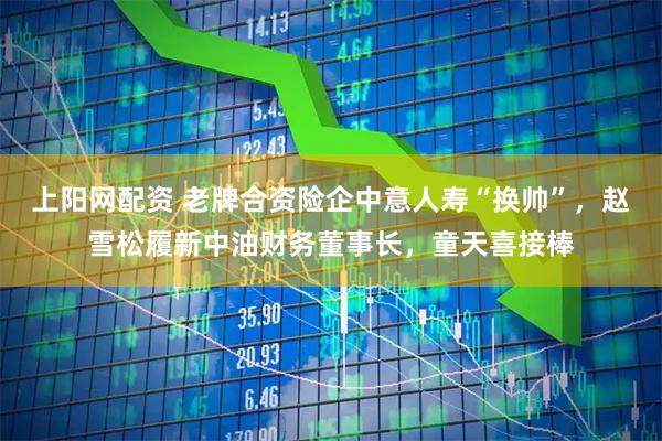 上阳网配资 老牌合资险企中意人寿“换帅”，赵雪松履新中油财务董事长，童天喜接棒